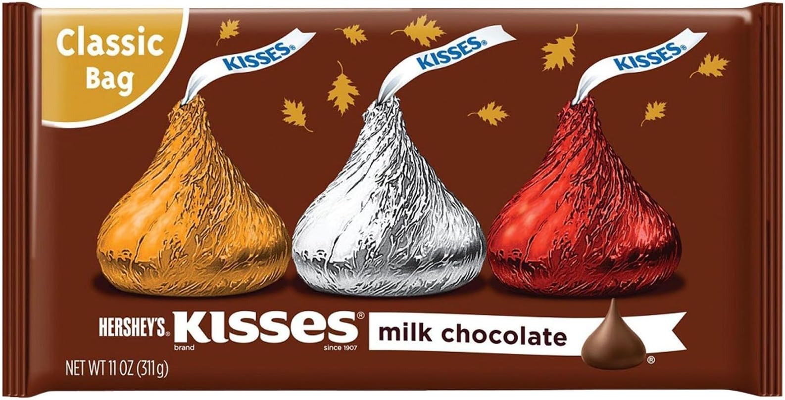Milk Chocolate Kisses Fall Harvest - 11 oz