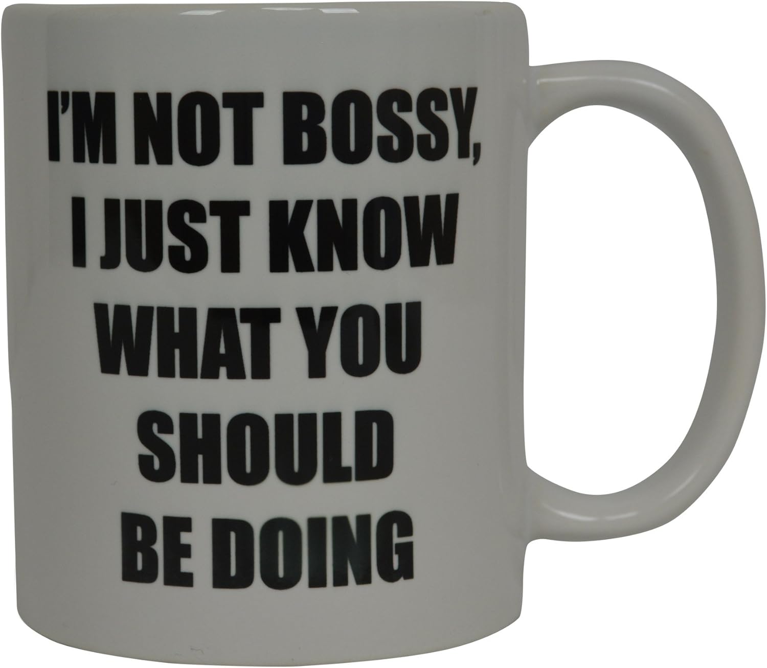 Funny Coffee Mug I'M Not Bossy I Just Know Novelty Cup Great Gift Idea For Office Party Employee Boss Coworkers : Home & Kitchen