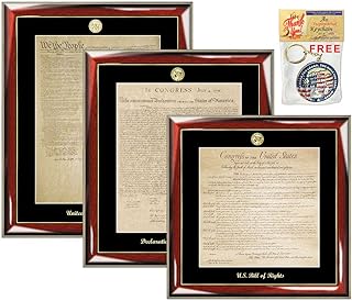 Law Gift Lawyer School Constitution Esquire Juris Doctor Bill of Rights Declaration Independence Frame Set Print Gold Embossed Logo Plaque Replica Lawyer Attorney Graduation Gift