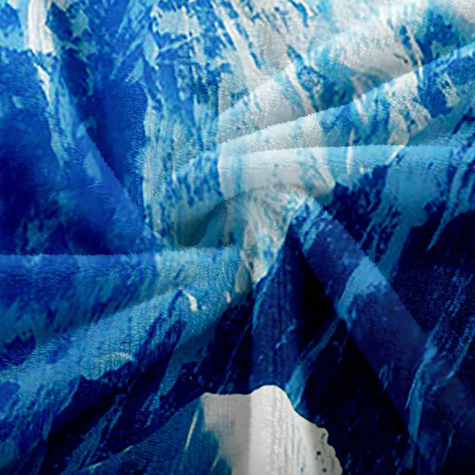 Aeici Couverture Polaire, Couverture Enfant Imprimé Couverture 160x200 cm Montagne de Glace Couverture Canapé Hiver Cadeau pour Adultes et Enfants