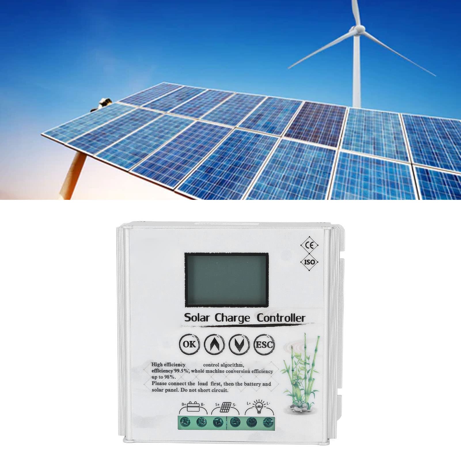 Regolatore di Carica Ibrido MPPT Automatico Wind Solar, (30A)