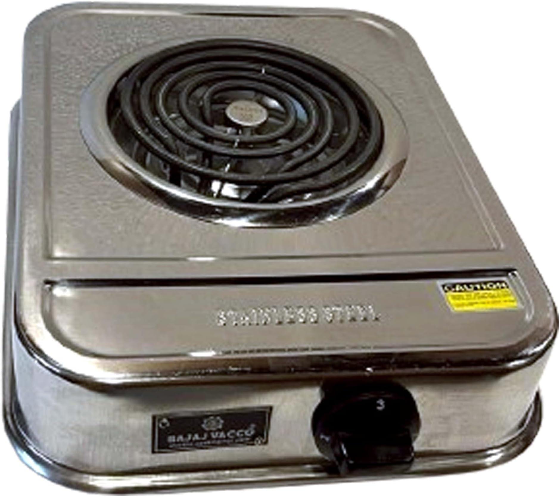 Bajaj Vacco Coil Hot Plate 2000W Stainless Steel Long Body Hpc-05 - Radiant,Silver