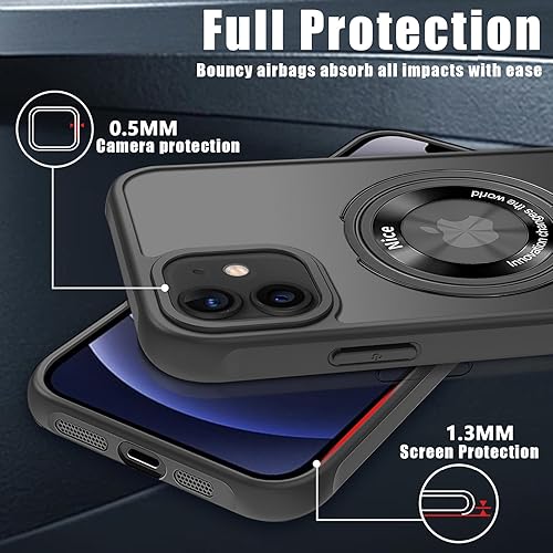 Miniatura 5 de Funda transparente para iPhone 1212Pro, compatible con soporte invisible MagSafe, protección contra caídas de grado militar a prueba de golpes,