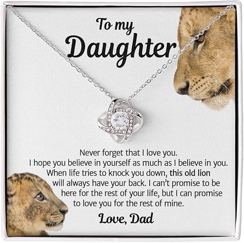 INIFIS - Regalos para hija de papá, regalos de cumpleaños para hija, regalos de padre e hija de mamá, collar de hija para mi hija Badass regalo de