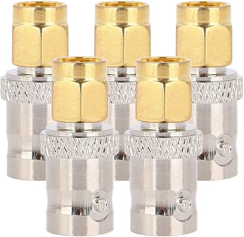 Adaptador coaxial SMA macho a BNC hembra, adaptador coaxial RF, conector coaxial SMA a BNC macho hembra (todo cobre)