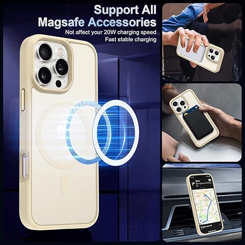 Vista 847 de MOCCA - Funda magnética resistente para iPhone 11 de 6.1 pulgadas, compatible con MagSafe, protector de pantalla de vidrio + protector de lente