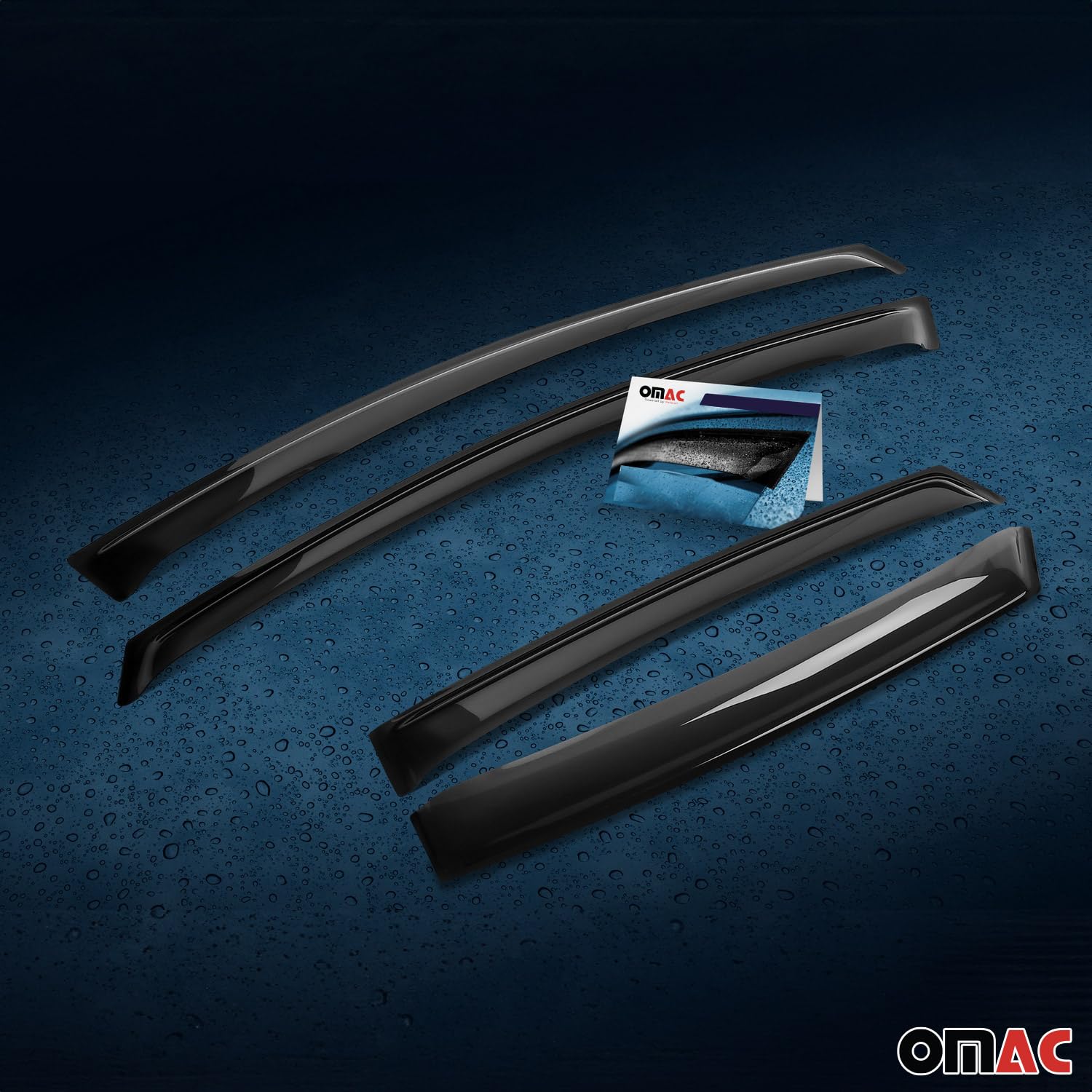 OMAC 1109203 Kit Deflettori finestrini Posteriore nero