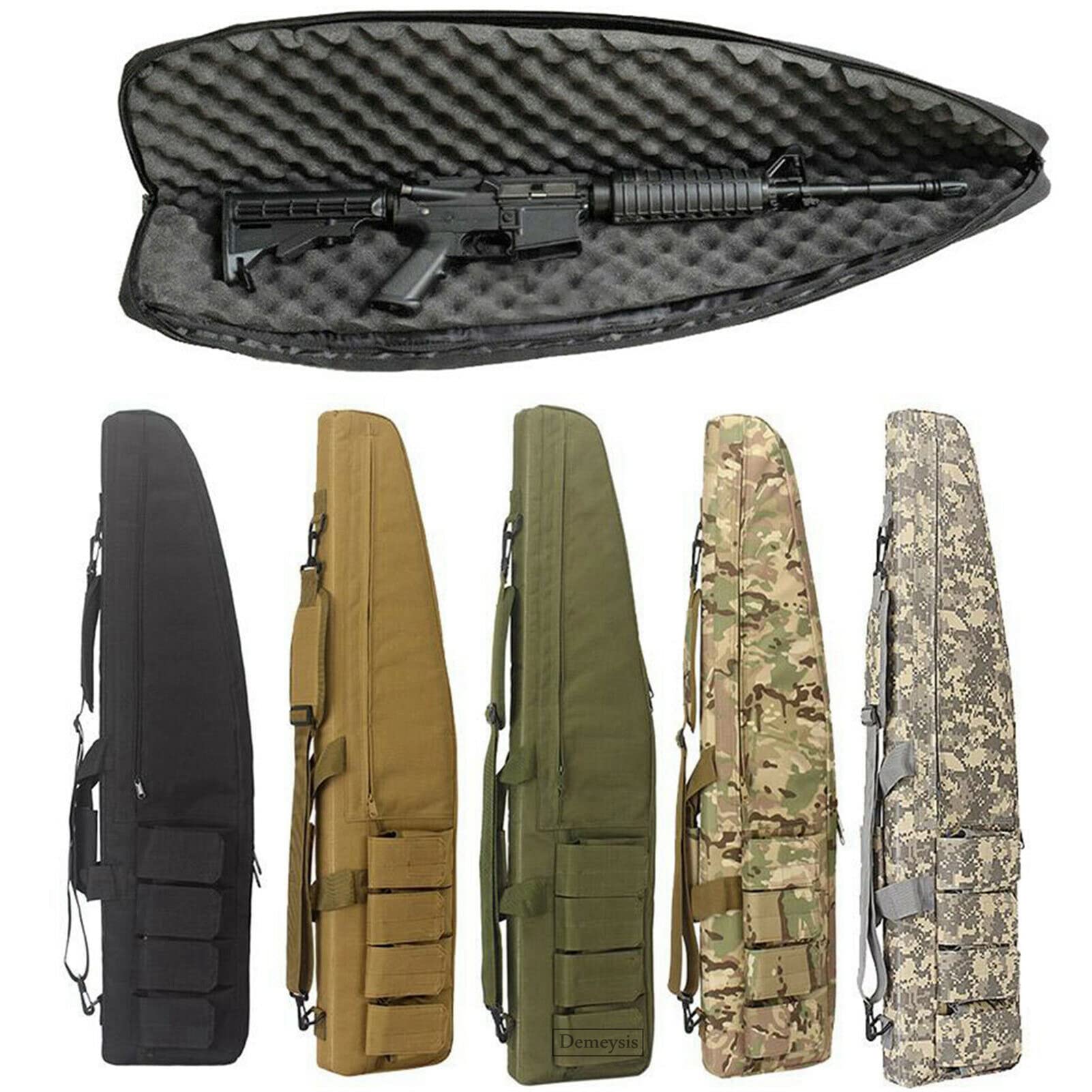 ANSNOW Rifle Bag, Portable Long Gun Case, Rifle Backpack with Shoulder Strap, Outdoor Rifle Bag for Hunting Shooting Camping Trekking Hiking Traveling