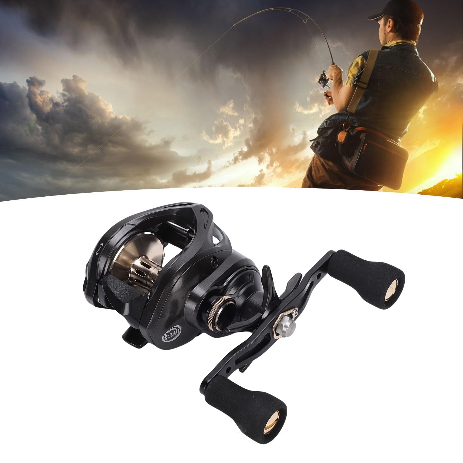 Sonew Kołowrotek Spinningowy Premium, 20 Kg Hamulec, 6,3:1, Korpus z Włókna