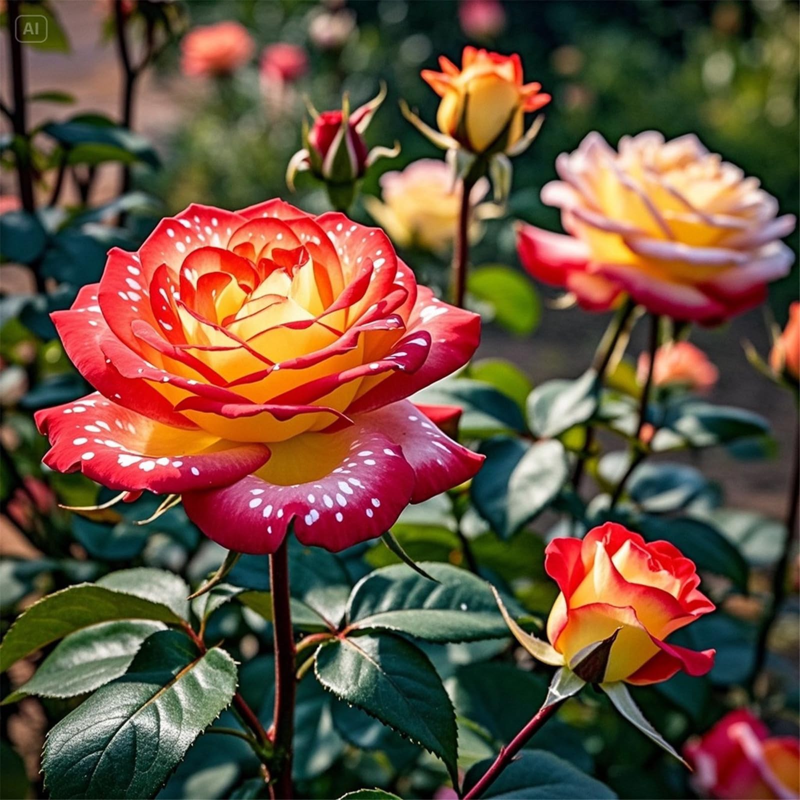 Rose Bulbs Now UK, Strong Plant, for Containers, Natural Organic, Excellent Display, Mix Greening Flower, Rare Plants, Easy Plant, 4bulbs-C