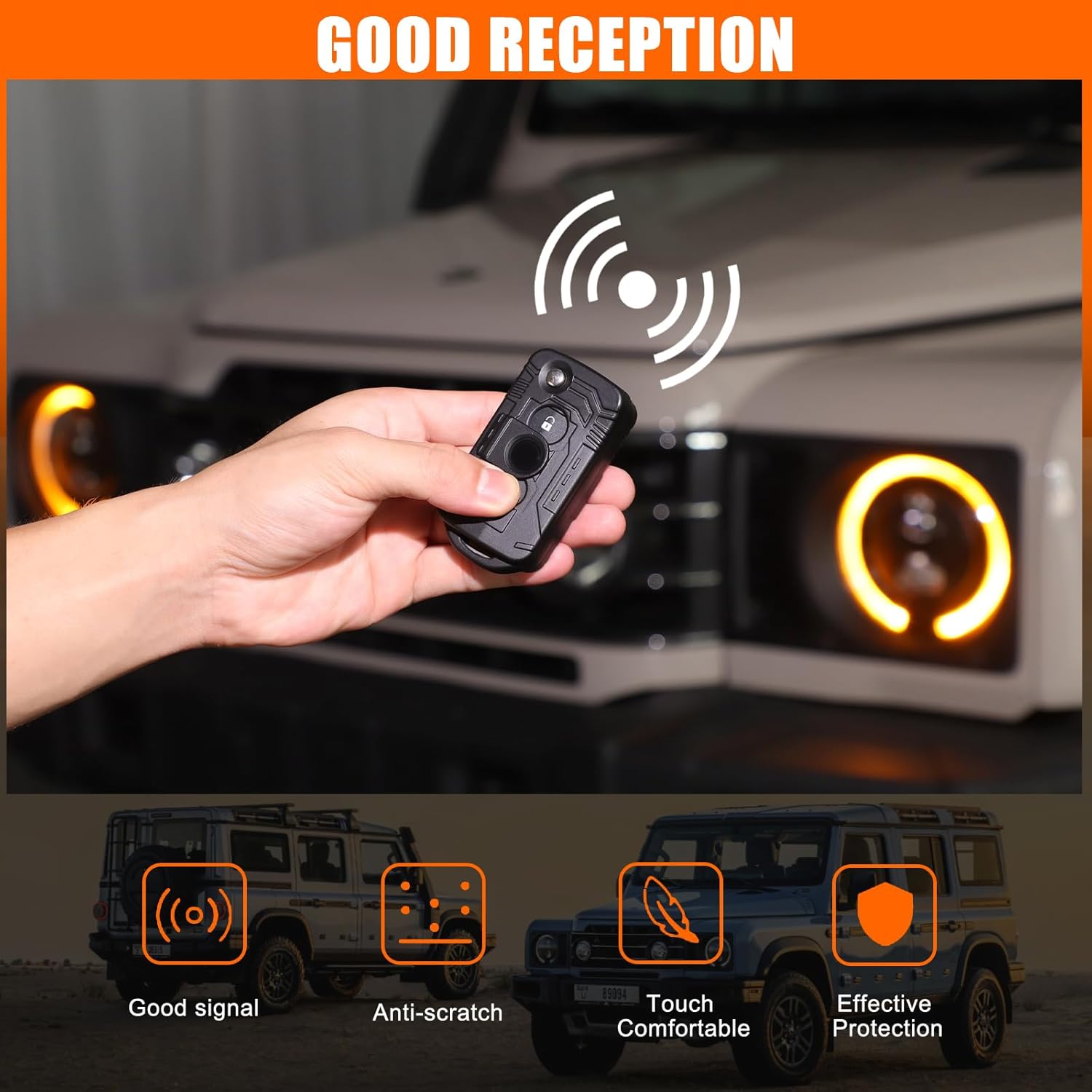 Key Fob Cover Compatible with INEOS Grenadier 2022-2025 ABS Key Fob Case Cover Remote Shell for Car Protection Car Smart Remote Case Trim Accessories (Matte Black)