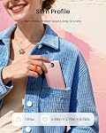 10000mAh Portable Phone Charger, Built-in AC Plug & Cables, Pink | 1 Pack, Slim Battery Pack with LED Display, Built-in Micro/USB-C/Phone cables, Travel Essential