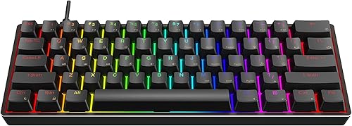 Miniatura 5 de AEON - Teclado para juegos AC61M RGB para juegos, funda de aluminio de 61 teclas, dos puertos USB-C, tecla PBT intercambiable en caliente