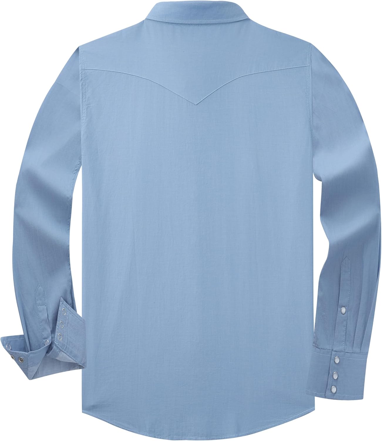 Tuna Men's Denim Cowboy Pearl Snap Casual Western Button Down Up Long Sleeve Work Shirts - Image 3