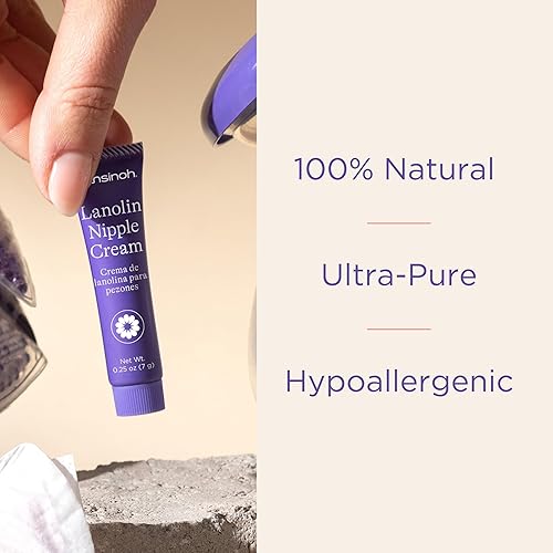 Miniatura 2 de Lansinoh Lanolin - Crema para pezones, segura para el bebé y la mamá, esenciales para la lactancia materna, 3 mini tubos, cada uno de 0.25 onzas