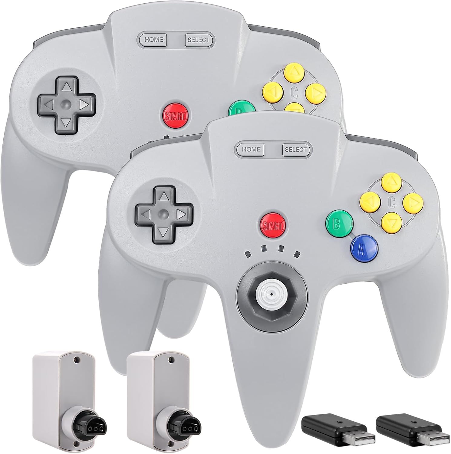 2.4 GHz Wireless N64 Switch Online Controller, USB Receiver & N64