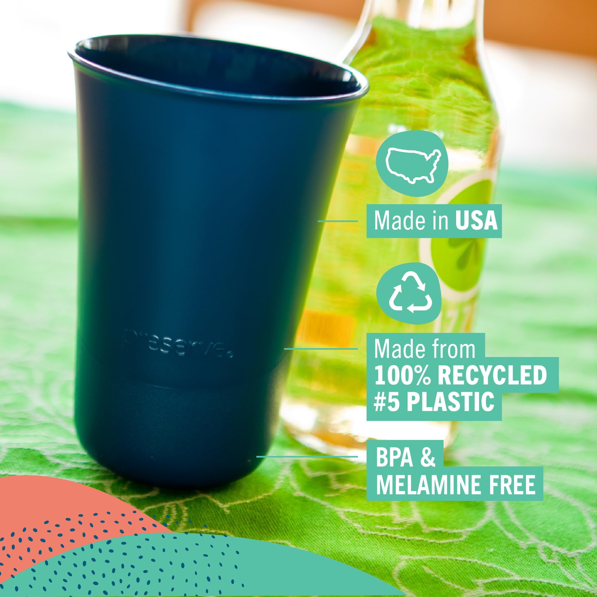 Preserve Everyday Cups - Midnight Blue 4 Pack -4 Preserve Everyday Cups - Midnight Blue 4 Pack -4