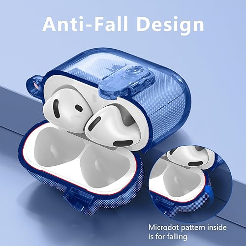 Miniatura 3 de Funda VISOOM 2025 transparente para Airpods iPods 4 con cierre de seguridad, funda para Airpod iPod 4 suave para Air Pods iPods de 4ª generación con