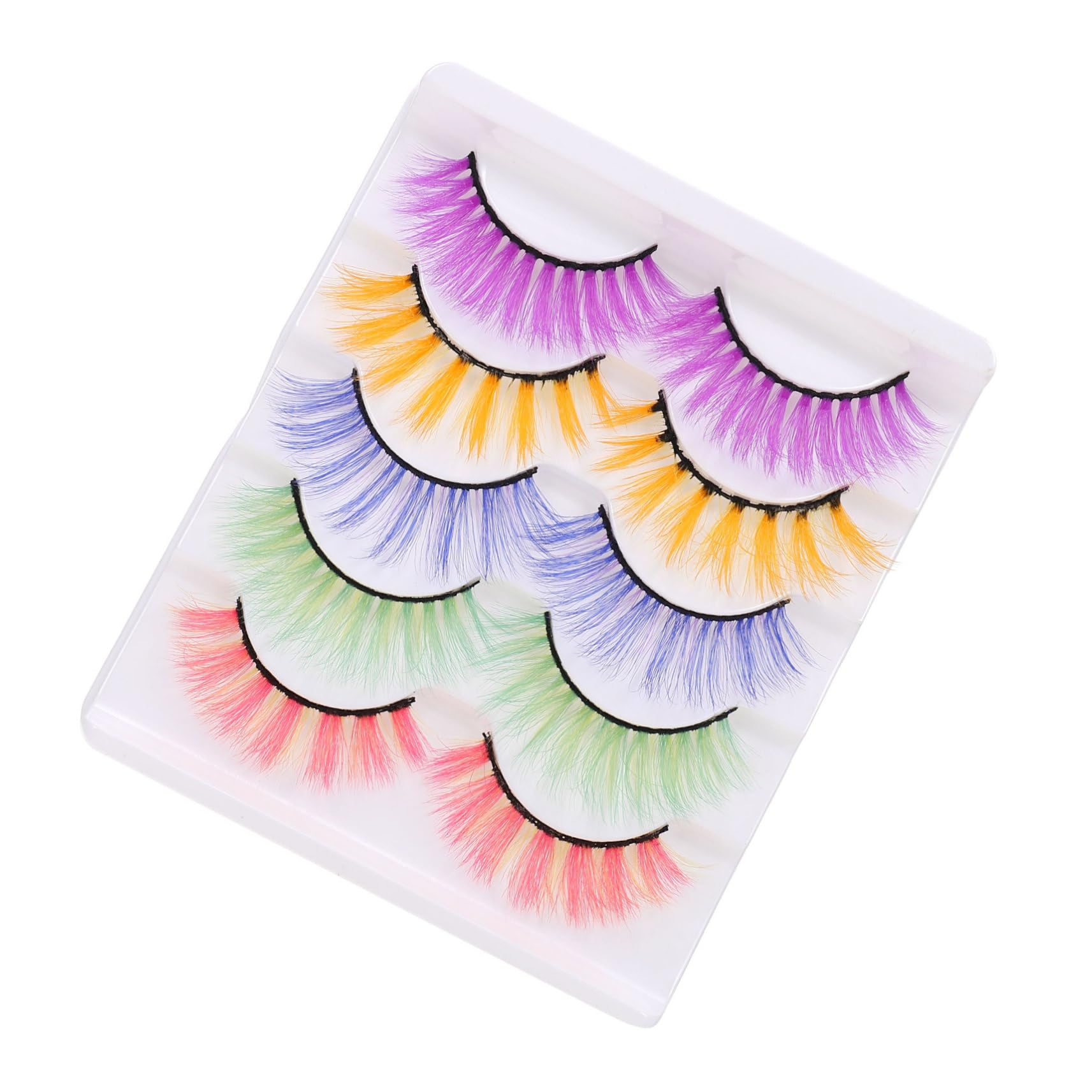 FRCOLOR 4 Set Di Ciglia Finte Soffici E Sottili Singole Per Donne Per Trucco Per Feste Di Halloween Fotografia 5 Paia*4