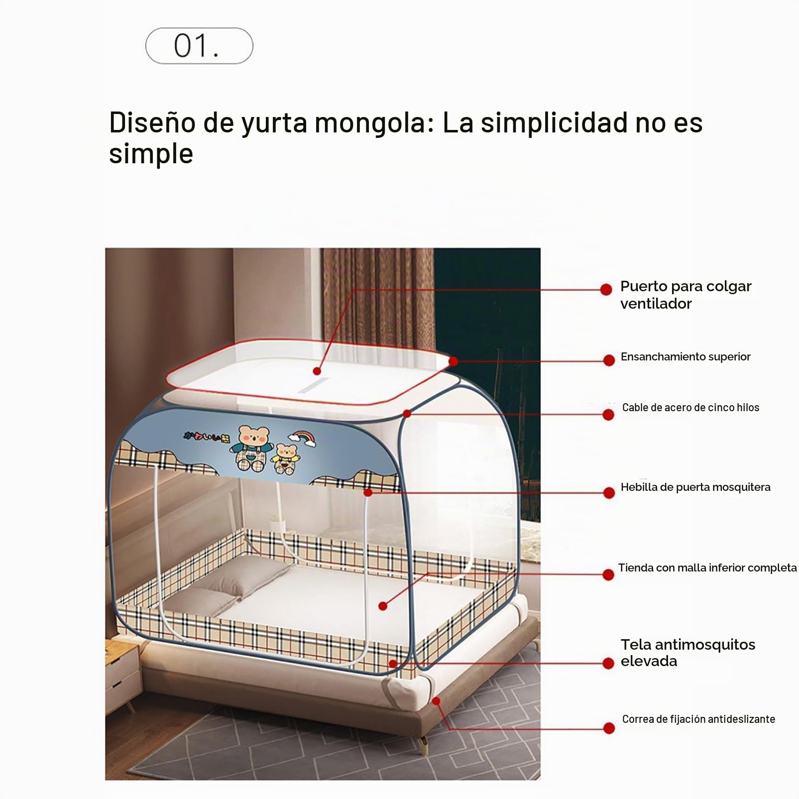 Mosquitera Emergente, Dosel para Cama de Verano, Mosquitera Portátil Plegable, Instalación Gratuita, Carpas de Ensueño, Carpa para Dormir para Camas Individuales a King Size (180x200cm)