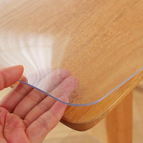 Miniatura 8 de Protector de mesa transparente esmerilado de cloruro de polivinilo, cubierta de plástico impermeable, grosor de 116 pulgadas (1.5 mm), para