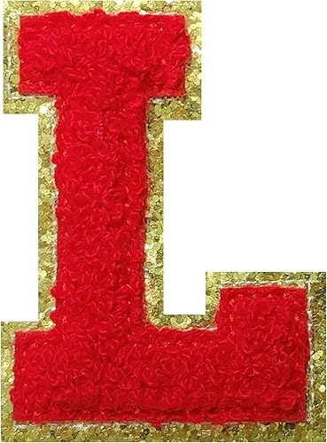 Miniatura 73 de 4 parches de letras de felpilla blanca, parches termo-adhesivas de 2.2", parches de letras de felpilla para ropa (M)