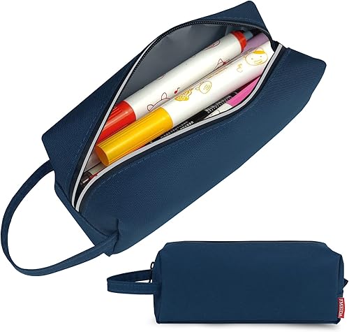 Miniatura 62 de Fmeida Estuche para lápices estético, bolsa de lápices de gran capacidad, estuche portátil para bolígrafos, oficina, papelería, bolsa de maquillaje