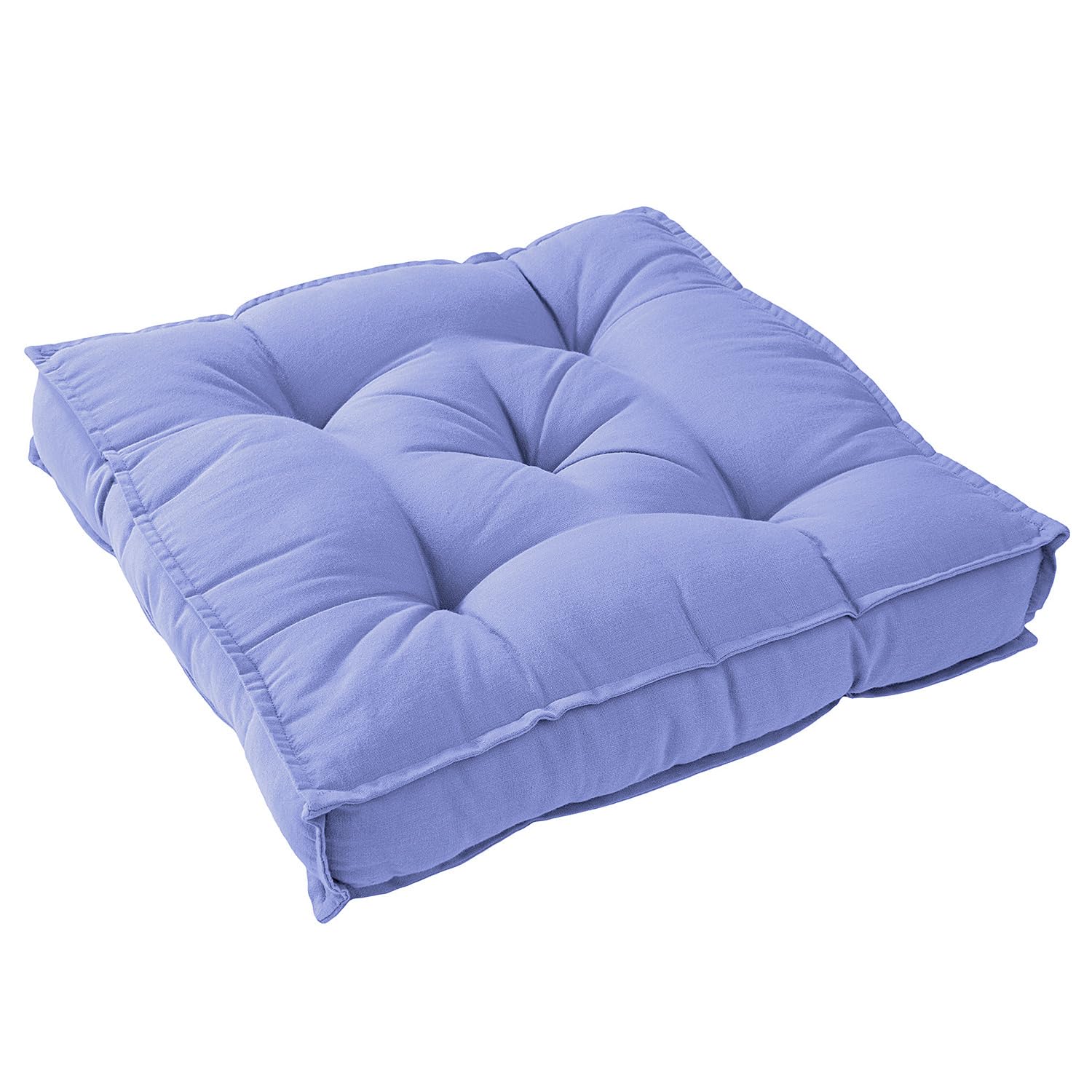 BUTLERS Sitzkissen Baumwolle - SOLID - Futonkissen | Farbe Violett - 40x40x8 cm - Stuhlkissen für Gartenstühle & Balkonstühle