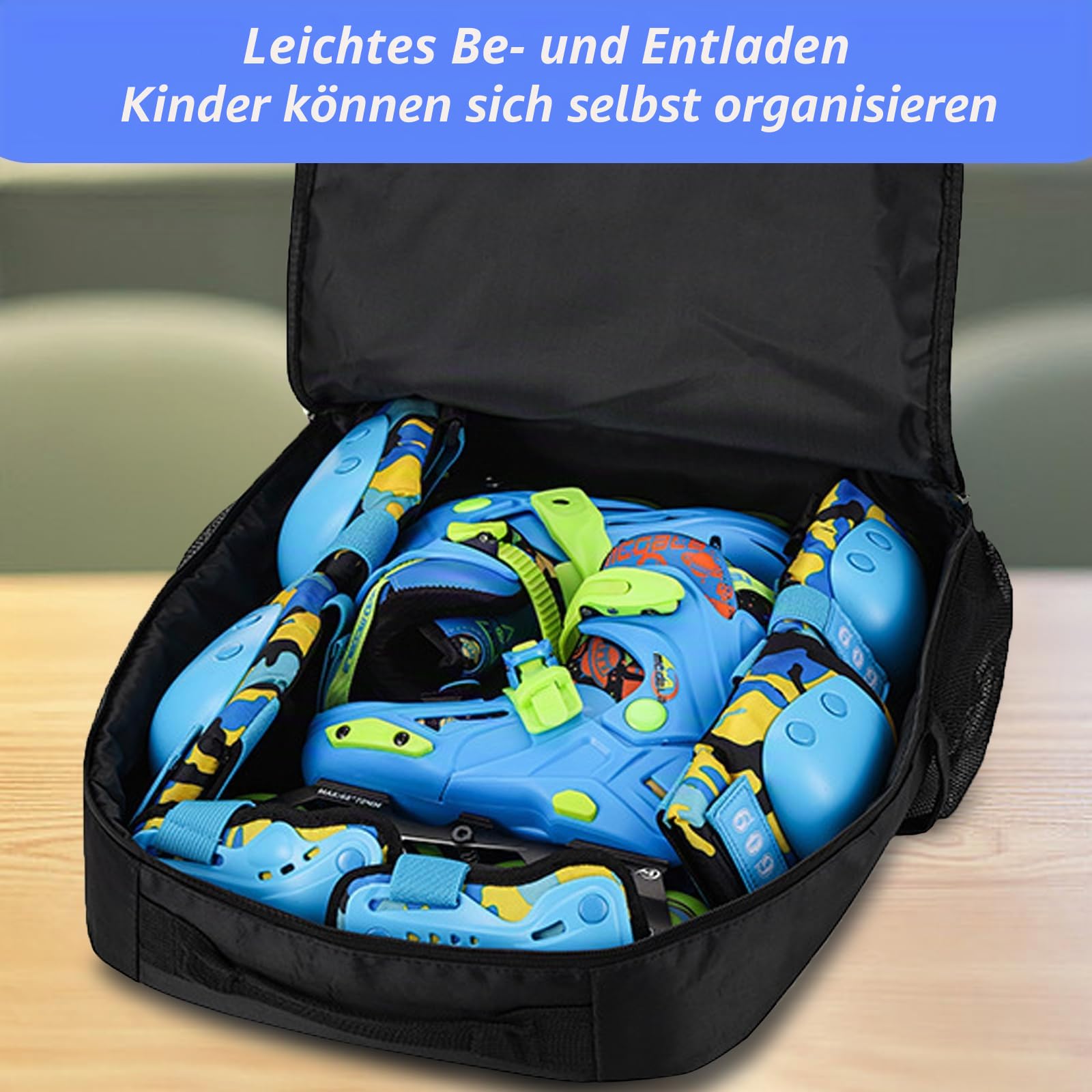 Fadcaer Atmungsaktive Transporttasche für Kinder, Rollschuhe, Rollschuh, Tasche für Inline-Skates, Eiskunstlauf, Unisex, Kinder und Erwachsene