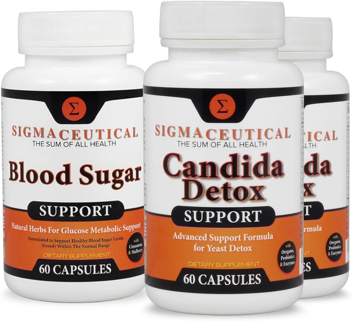 Chronic Yeast Infection Bundle Candida, Yeast & Thrush Treatment - Blood Sugar Support - 2 Month Supply