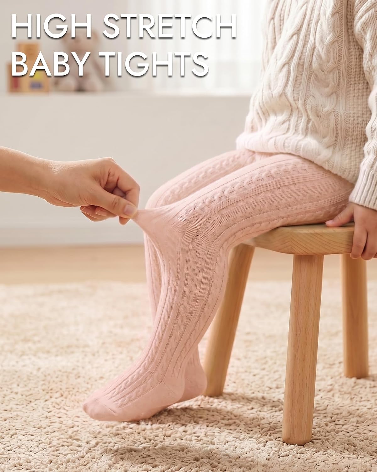 HONGTEYA Baby Girls Tights Leggings Toddler Stockings Soft Cotton Pantyhose