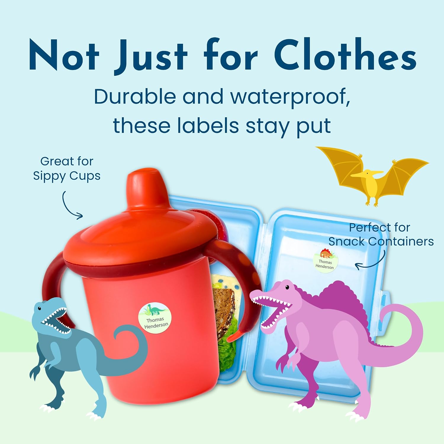 Name Bubbles - Custom Circle Labels for Kids Clothing Tags & Items (80 Labels) - Personalized Waterproof Name Stickers for Daycare, Lunch Boxes, Water Bottles, School Supplies, & Camp (Rainbows)