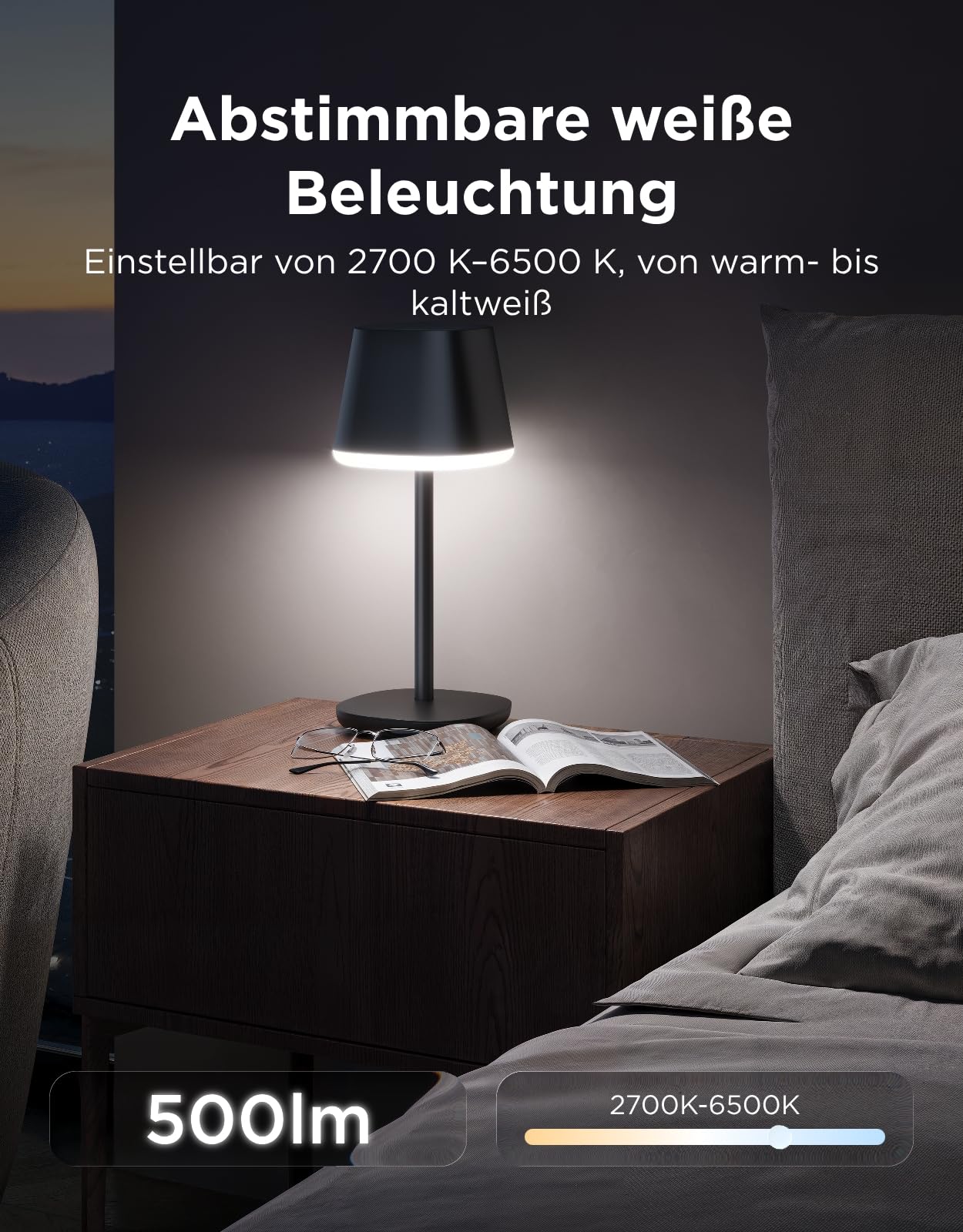 Govee Stehlampe 3 mit LuminBlend+ Technologie Tischlampe Kabellos Akku mit 72 Szenen Bundle