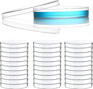 30 Pack Sterile Plastic Petri Dishes with Lid,90 x 15mm Clear Petri Dish for School Experiment Project,Lab,Storing,Seeding,Science Themed Party