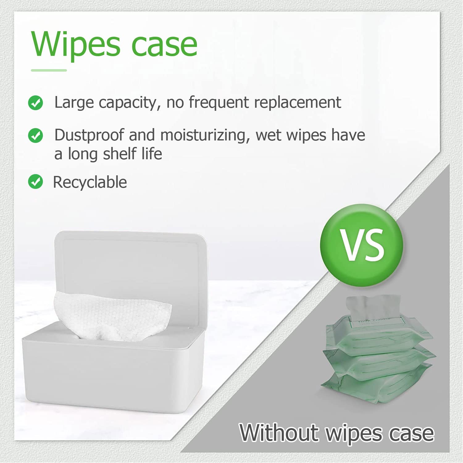 Aohcae Dispensador Toallitas Bebe, Caja Toallitas Humedas Caja Toallitas Bebe Portatoallitas Niño Baby Wipes Dispenser se Puede Usar para Almacenar Toallitas Húmedas Toallas de Papel Máscaras Juguetes