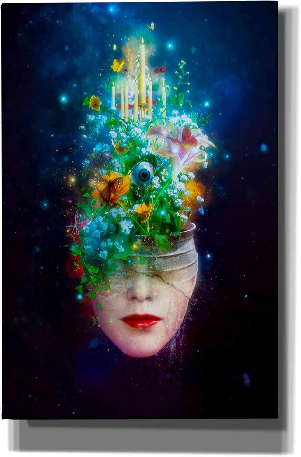 Epic Graffiti ' Herbal Movement' by Mario Sanchez Nevado Canvas Wall Art, 12" x 18", Blue