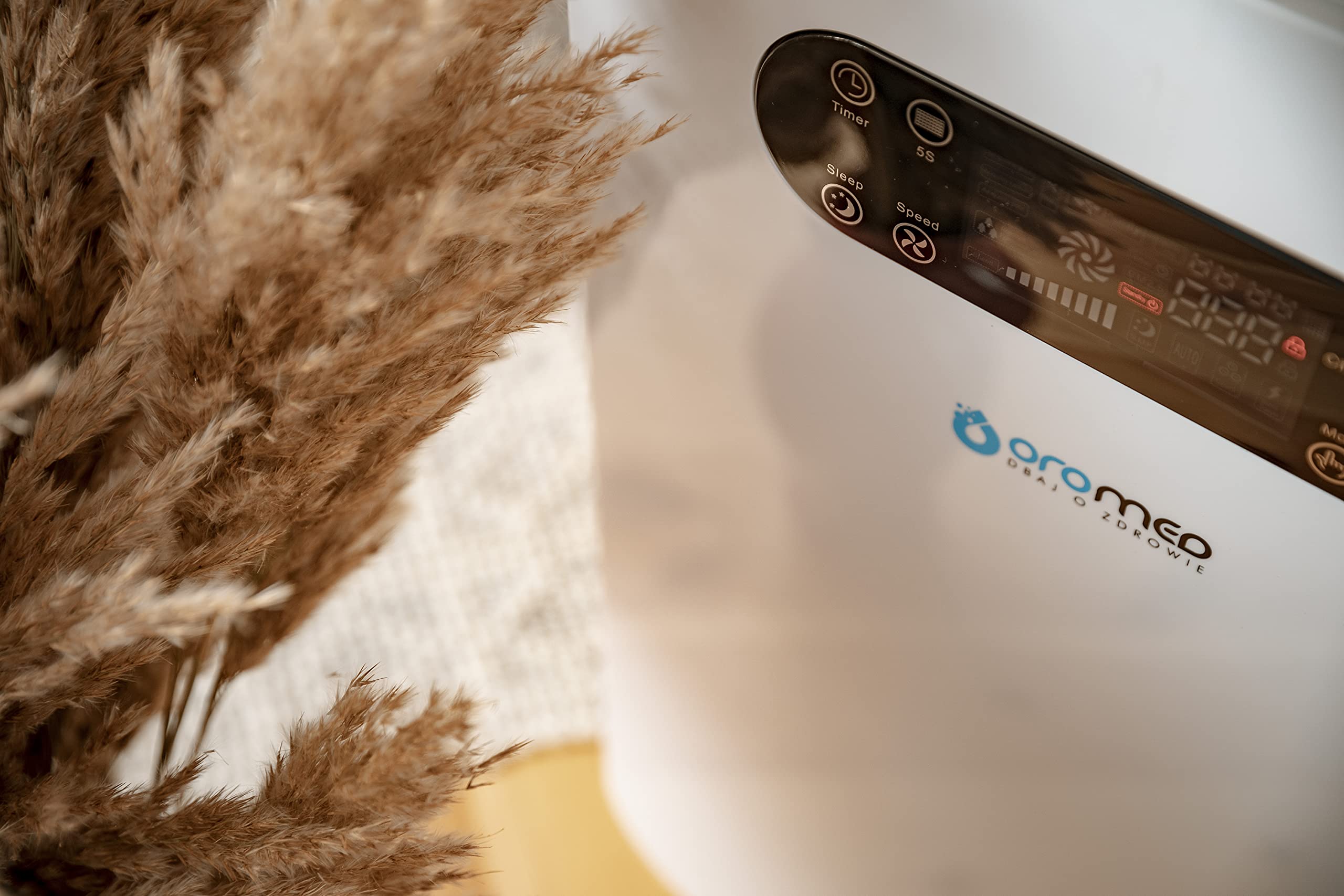 Oromed - Oczyszczacz Powietrza ORO-AIR PURIFIER BASIC, Filtr HEPA Eliminuje 99,9% Zanieczyszczeń - Cichy Oczyszczacz Powietrza z Jonizatorem i Pilotem