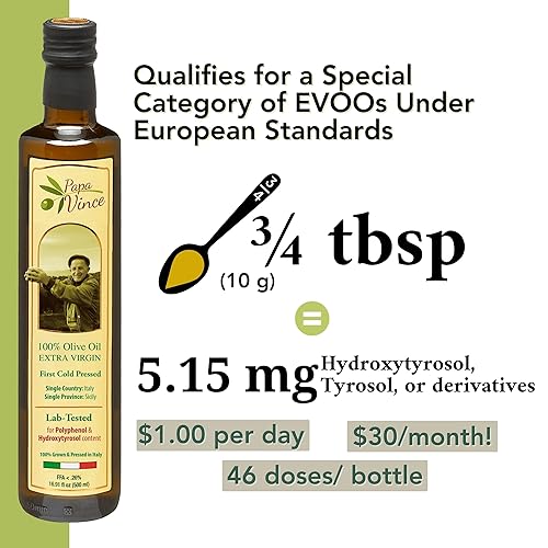 Miniatura 5 de Papa Vince Aceite de oliva extra virgen - Cosecha familiar de primera prensa en frío, rico en polifenoles, acabado picante sutil, sin refinar, alto