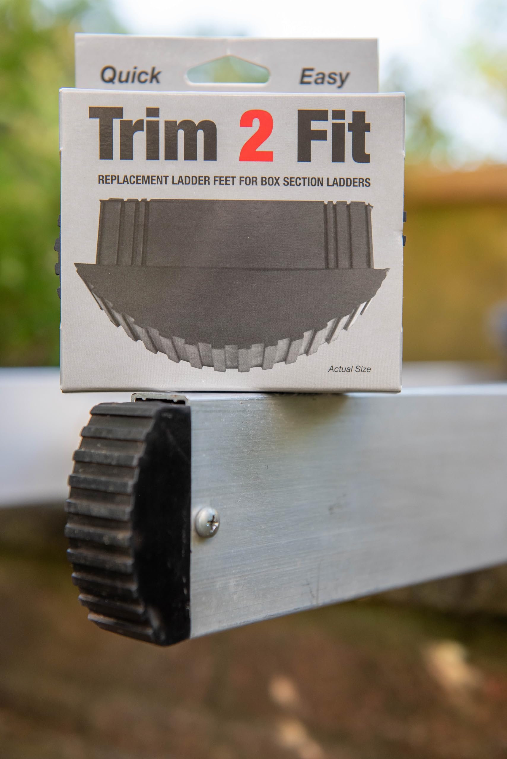 Laddermat Silver Trim 2 Fit Replacement Ladder Feet - For Box Section Ladders