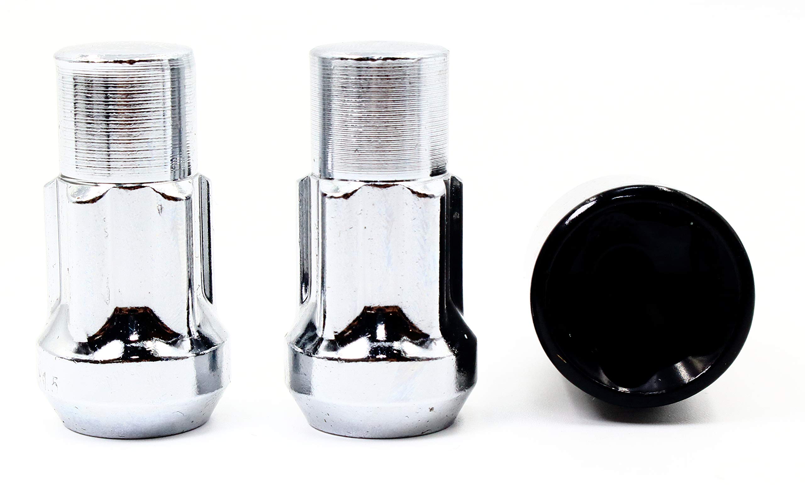 Snapklik.com : Set Of 4 14x1.5 Veritek Chrome Acorn Bulge Tuner 1.75 ...