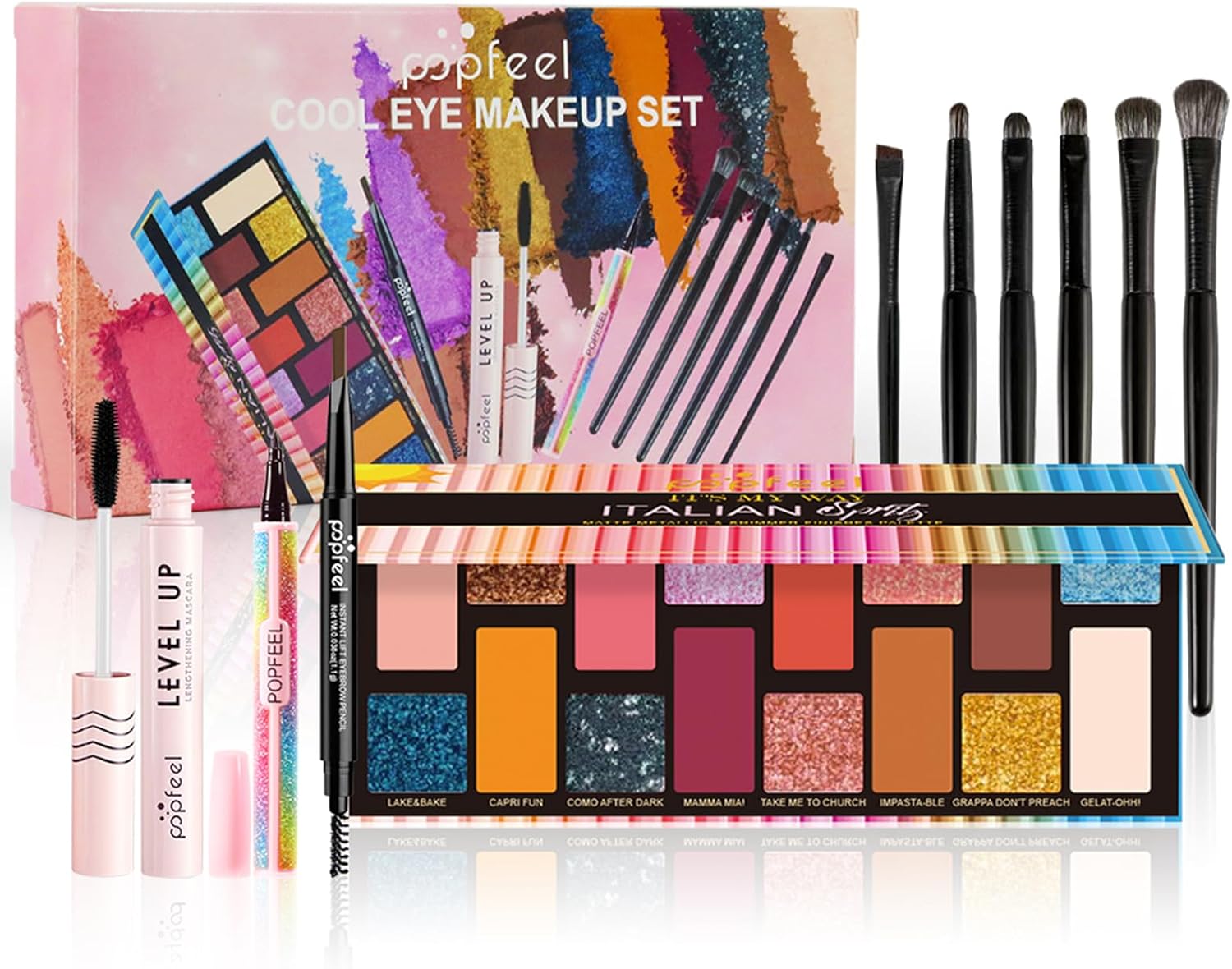 Makeup Kit All-in-one Girls Makeup Gift Set voor vrouwen Volledige starters cosmeticaset, inclusief oogkwastenset, oogschaduwpalet, wenkbrauwpotlood, mascara, eyeliner Makeup Kit All-in-one Girls Makeup Gift Set voor vrouwen Volledige starters cosmeticaset, inclusief oogkwastenset, oogschaduwpalet, wenkbrauwpotlood, mascara, eyeliner