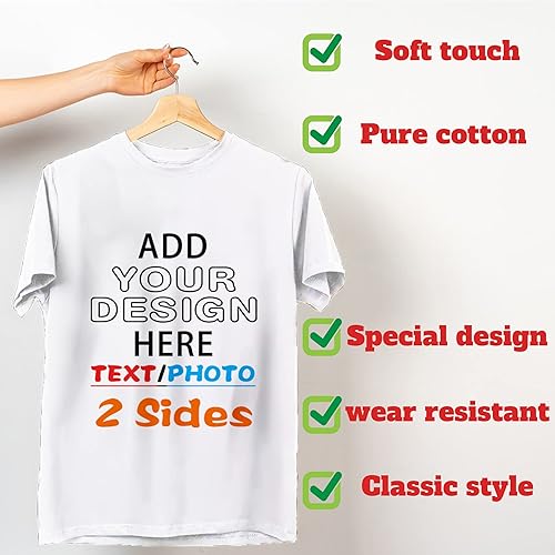 Miniatura 5 de Camisetas personalizadas para hombres y mujeres, diseña tu propia camisa, añade texto, imagen, logotipo, camiseta de algodón personalizada con foto