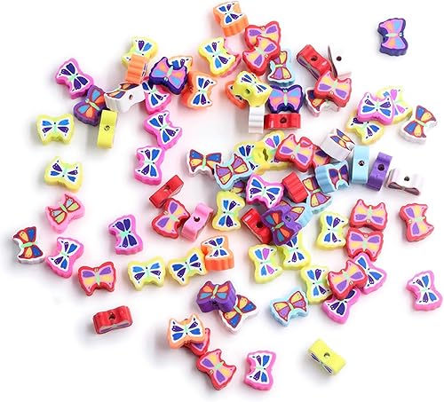 Miniatura 8 de 100 cuentas de arcilla polimérica mixtas Heishi espaciadoras suministros para manualidades, pulseras, aretes, collares, joyería (costura azul)