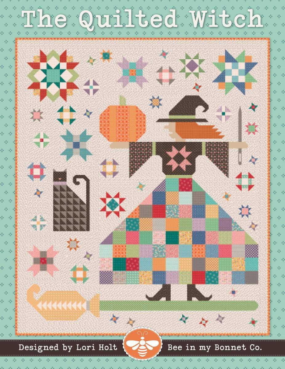 Riley Blake It's Sew Emma The Quilted Witch Quilt Pattern by Lori Holt of Bee in My Bonnet, Perfect for Quilting, DIY Crafting, and Home Decor