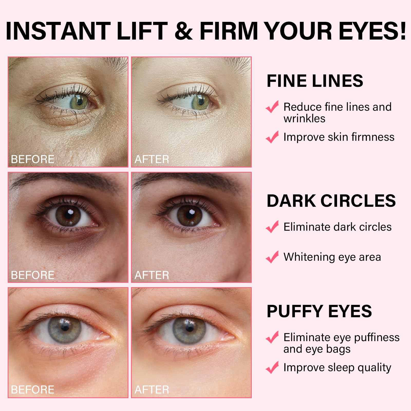 iMethod PDRN Collagen Boost Eye Patches – Under Eye Mask, Instant Lift Eye Mask per ridurre le linee sottili, rinforzare sotto gli occhi per cerchi scuri, occhi gonfi, 8 paia