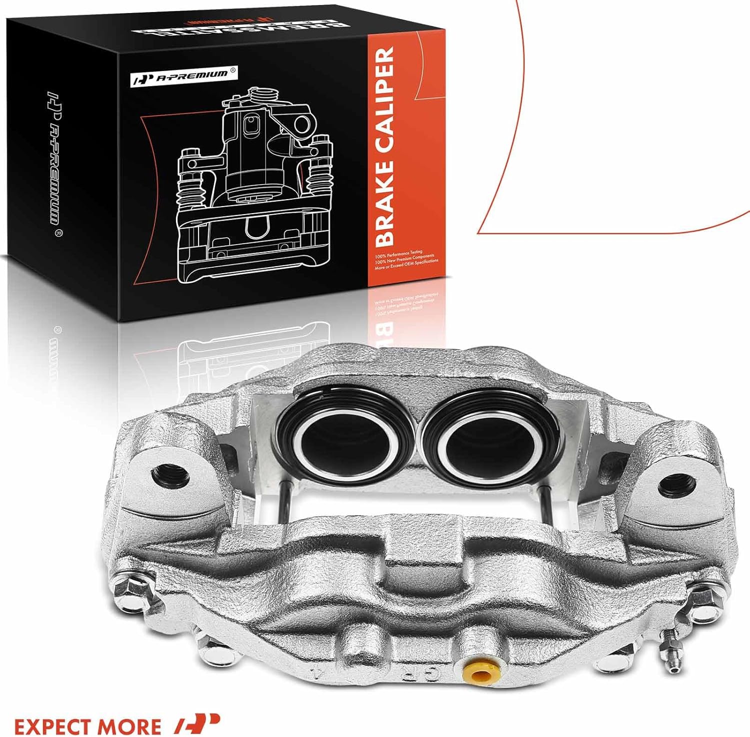 A-Premium Disc Brake Caliper Assembly Compatible with Select Toyota Models - Sequoia 2016-2020 5.7L, Tundra 2016-2019 4.6L 2016-2020 5.7L - Front Right Passenger Side