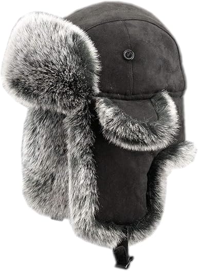 Ushanka Sovietica Originale In Vera Pelle Di Montone – Cappello Pilota Caldo Con Paraorecchie, Taglia L (58/59)