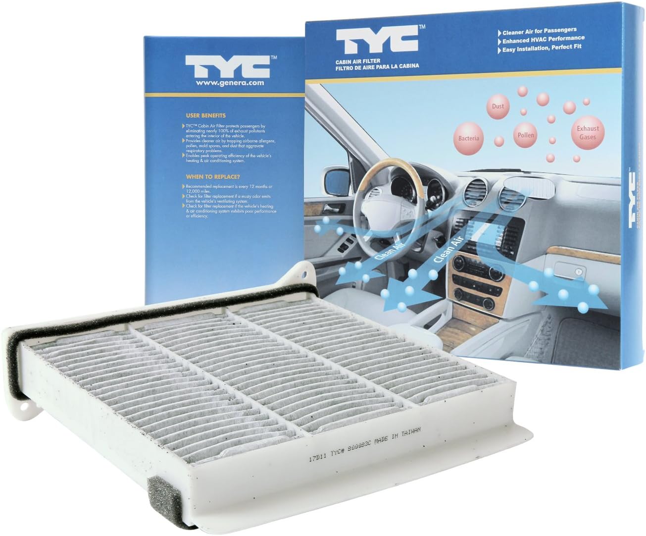 TYC Cabin Air Filter Compatible with 2002-2007 Mitsubishi Lancer