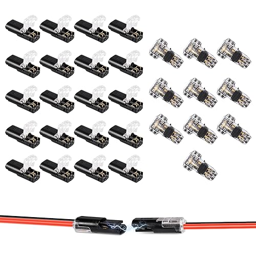 30 conectores de cable de bajo voltaje, conectores de cable LED enchufables, conectores de 3 y 2 pines, conectores de tira LED, conector enchufable