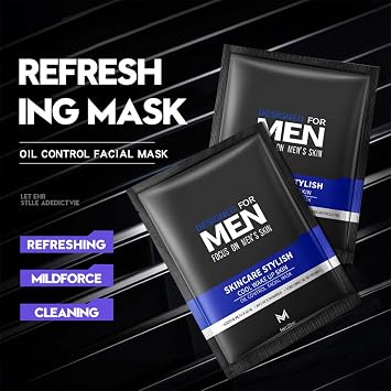 10PCS Men's Face Mask Set, Skincare for Cleansing, Hydrating, Oil Control & Refreshing, Skin Care Gift Set for All Skin Types
